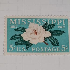1967 Scott #1337 – 5¢ Mississippi Statehood Centennial / Magnolia – Canceled
